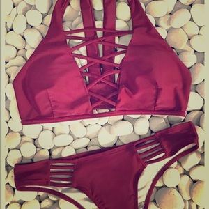 Lace up bikini
